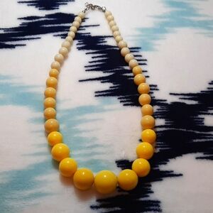 Homemade Yellow Beaded necklace